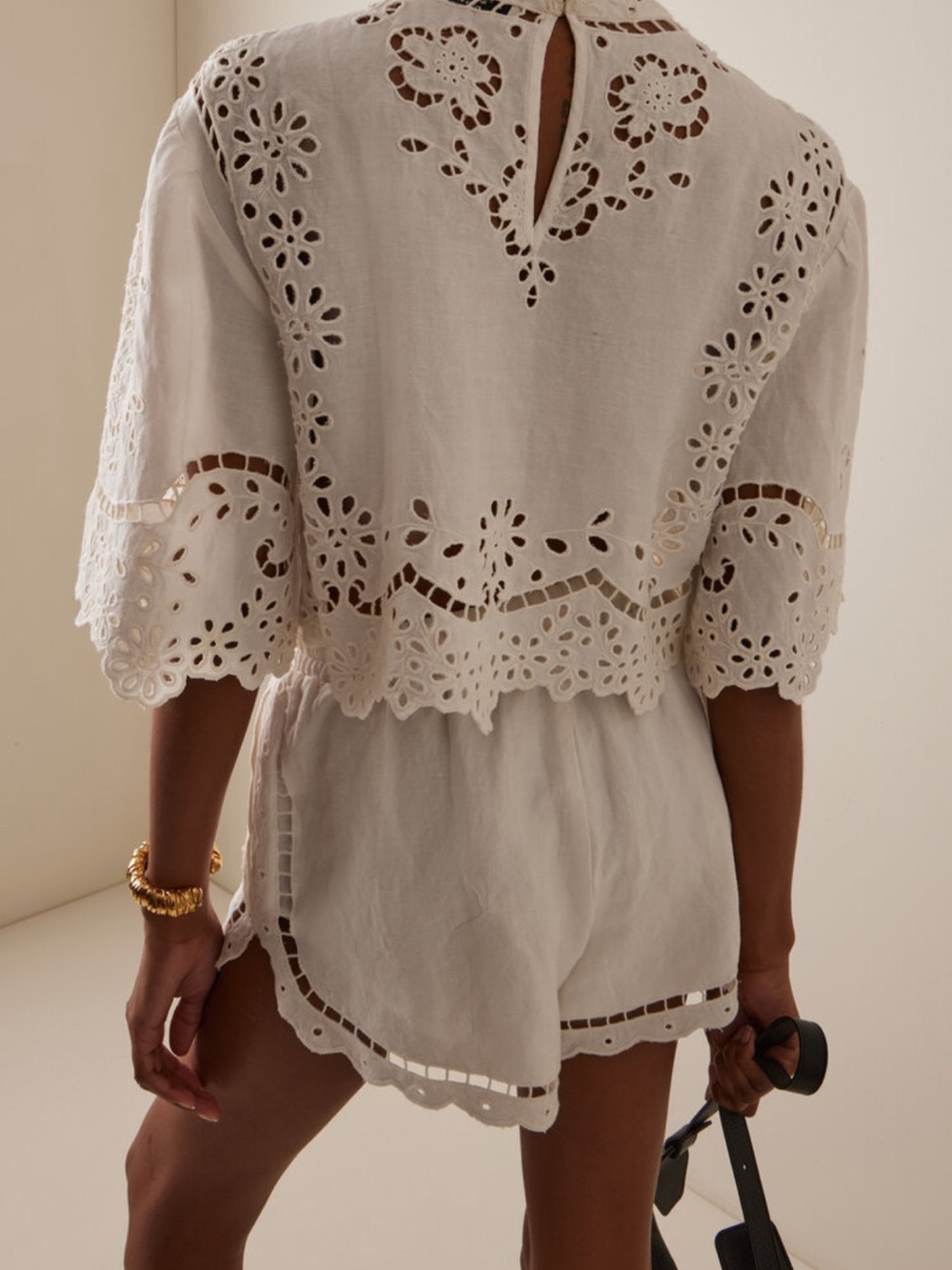 Sea NYC Eyelet linen top - Picture 5 of 6